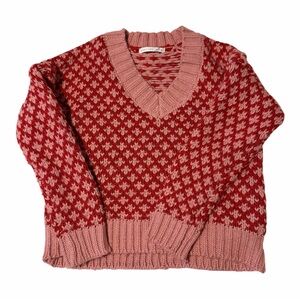 Cozy Pink and Red Women's Sweater